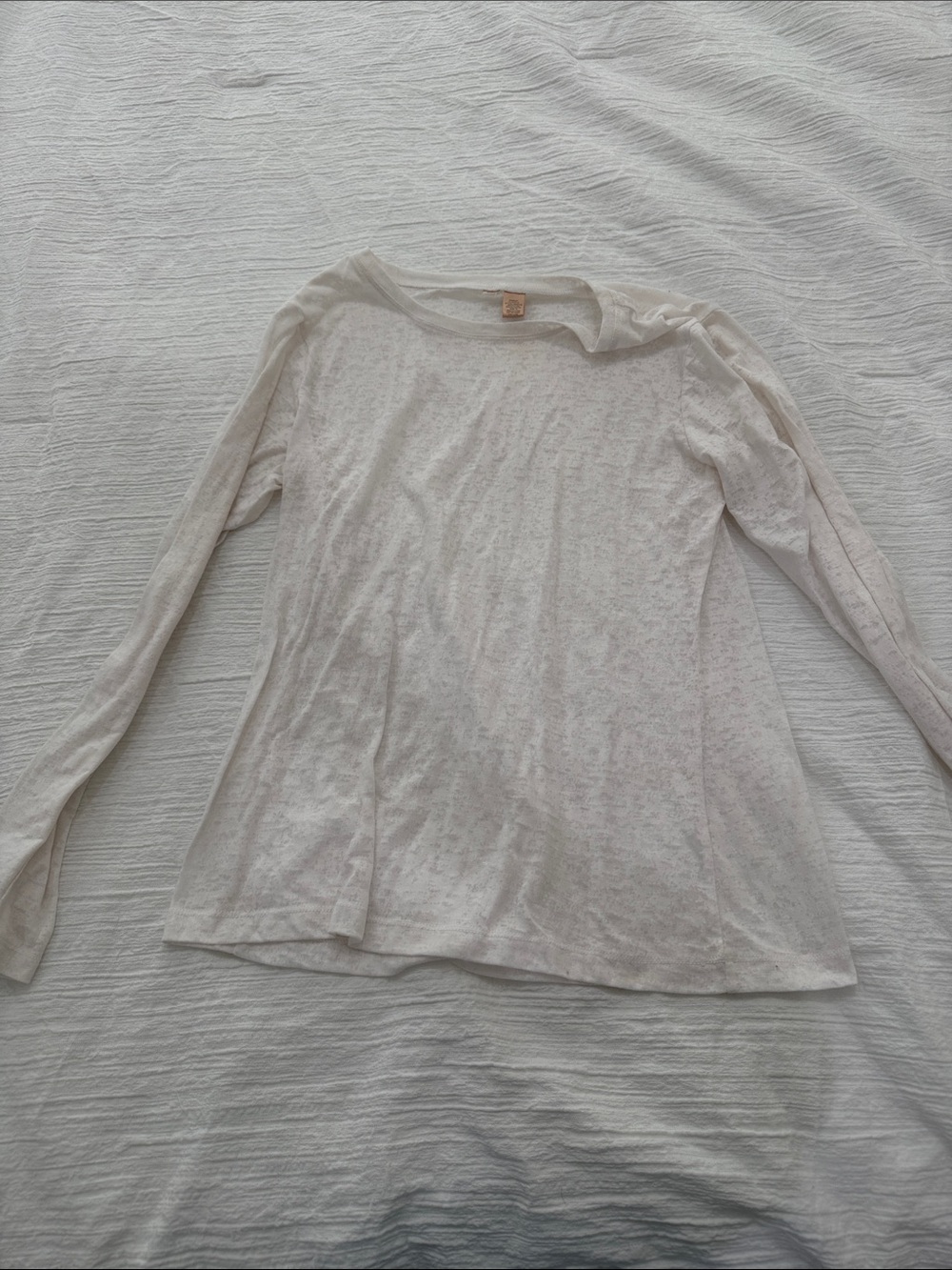 Mudd Long Sleeve Tee in Light Cream